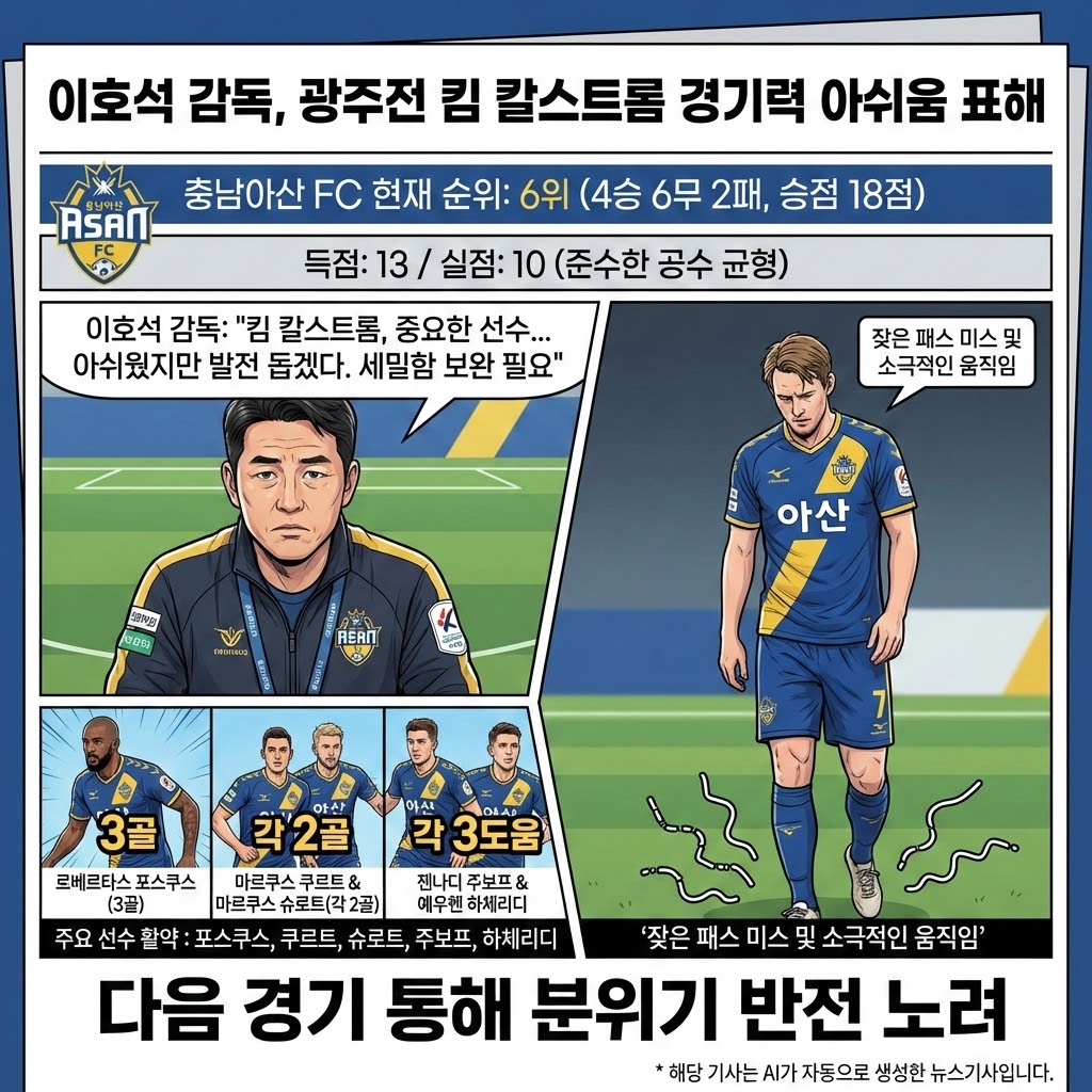 [충격] 이호석 감독, 킴 칼스트롬 경기력에 일침!